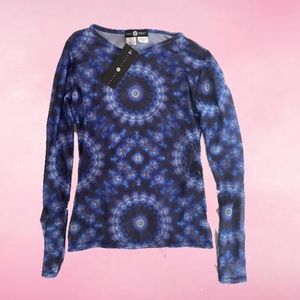 Zumiez Sheer Mesh Kaleidoscope Festival Shirt